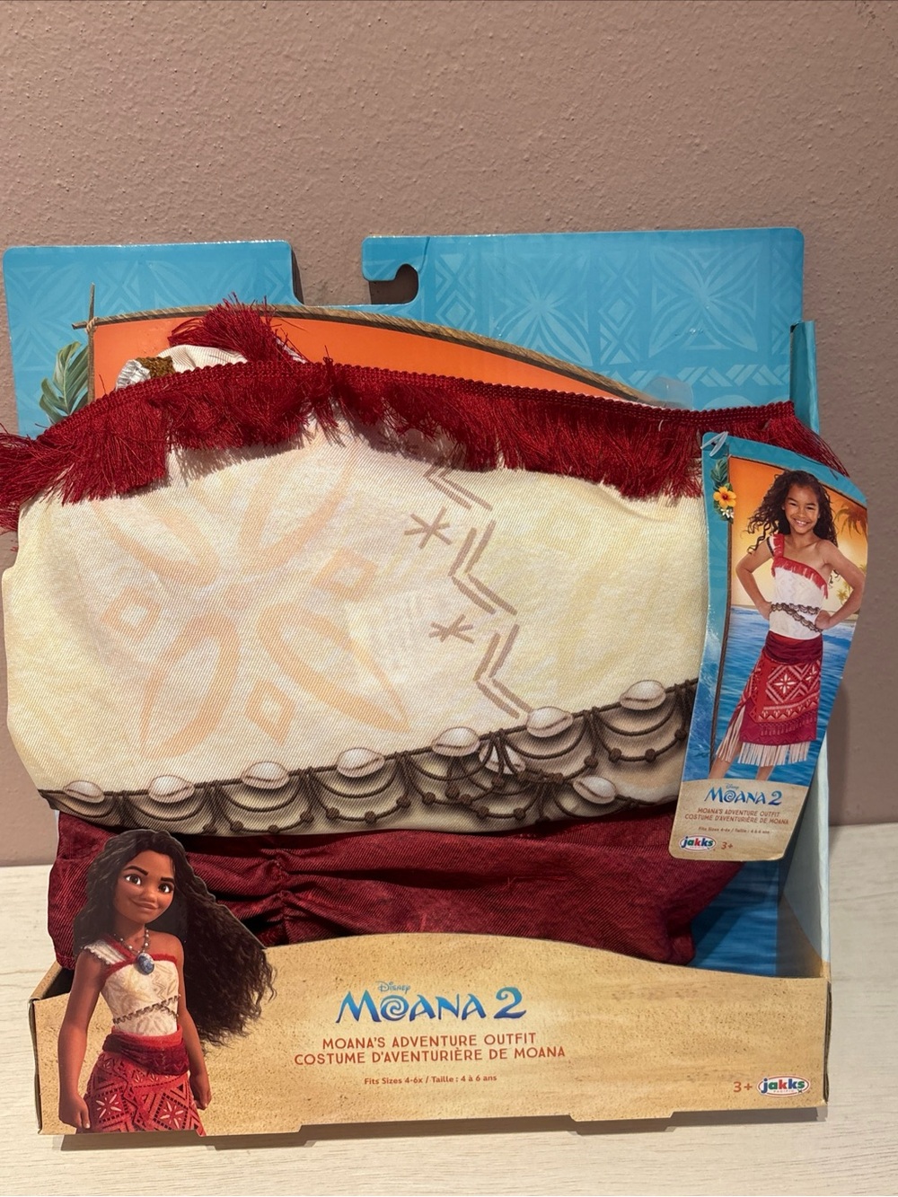 Disney Moana 2 Adventure Outfit Costume For Kids Ages 3+ Size 4-6 By Jakks NEW